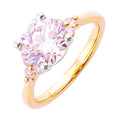 14Kt White Yellow Semi Mount 1/5Ctw For 2Ct Round Center - W3811RN200SM-4YWB