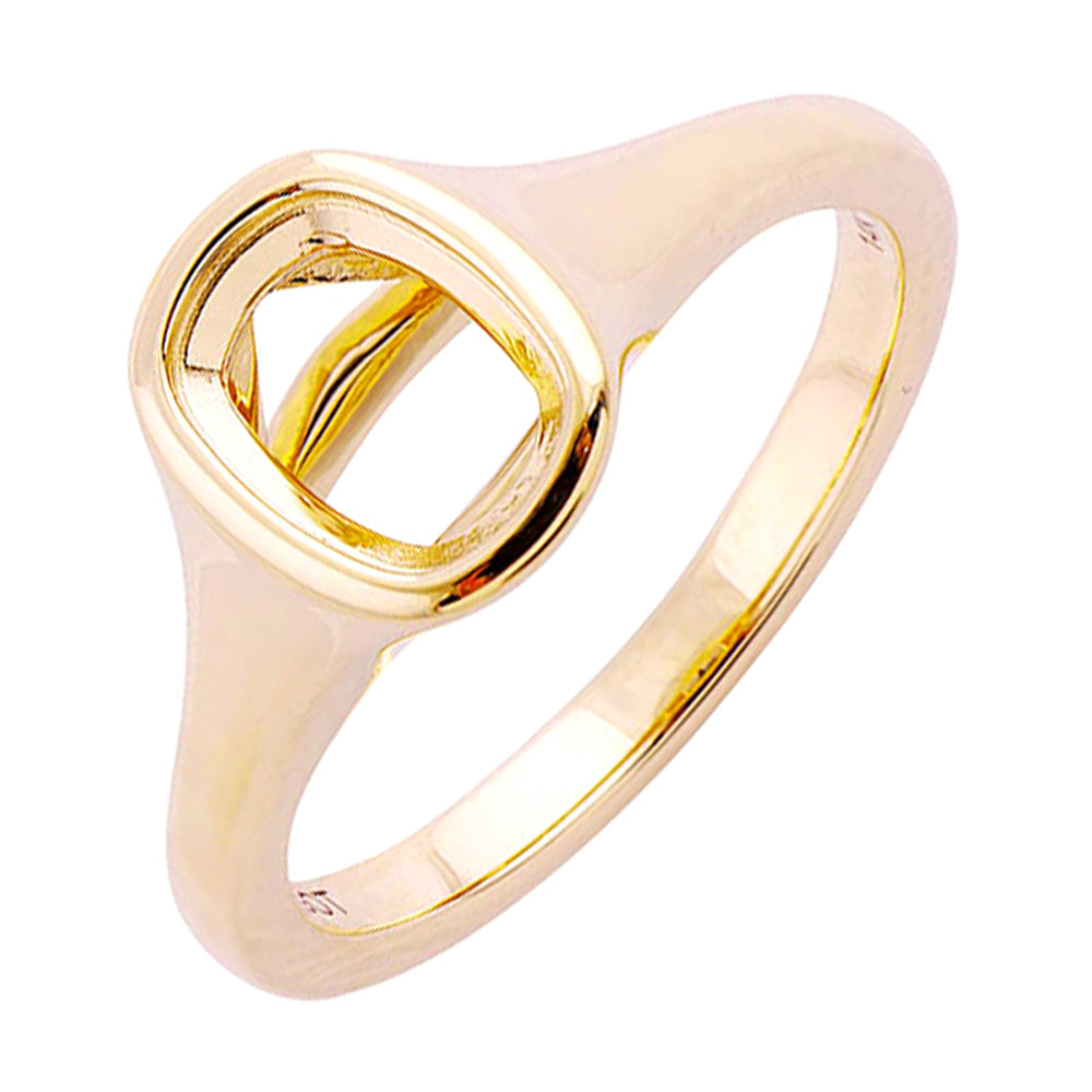 14Kt Yellow Semi Mount For 2Ct Cushion Center - W3820CN200SM-4Y