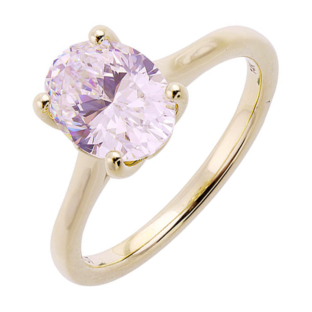 14Kt Yellow Semi Mount For 3Ct Oval Center - W3870ON300SM-4Y