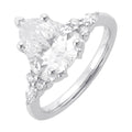 14Kt White Semi Mount 1/2Ctw For 2Ct Pear Center - W3901SN200SM-4WB