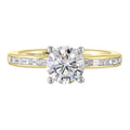14Kt White Yellow Semi Mount 1/5Ctw For 2Ct Round Center - W3911RN200SM-4YWB