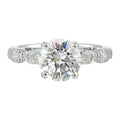 14Kt White Semi Mount 3/8Ctw For 2Ctw Round Center - W4291RN200SM-4WB