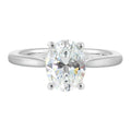 14Kt White Semi Mount 1/5Ctw For 2Ct Oval Center - W4640ON200SM-4WB