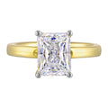 14Kt White Yellow Semi Mount 1/15Ctw For 2Ct Radiant Center - W4710DN200SM-4YWB