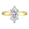 14Kt White Yellow Semi Mount 3/8Ctw For 2Ct Marquise Center - W4710MN200SM-4YWB