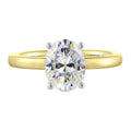 14Kt White Yellow Semi Mount 1/15Ctw For 2Ctw Oval Center - W4710ON200SM-4YWB