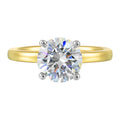 14Kt White Yellow Semi Mount 1/20Ctw For 2Ct Round Center - W4710RN200SM-4YWB