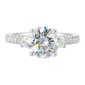 14Kt White Semi Mount 1/2Ctw For 2Ctw Round Center - W4821RN200SM-4WB