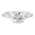 14Kt White Semi Mount 1/2Ctw For 2Ctw Round Center - W4921RN200SM-4WB