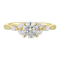 14Kt Yellow Semi Mount 1/5Ctw For 2Ct Round Center - W4981RN200SM-4YB