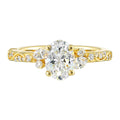 14Kt Yellow Semi Mount 1/3Ctw For 2Ct Oval Center - W5462ON200SM-4YB