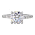 14Kt White Semi Mount 1/5Ctw For 2Ct Round Center - W5701RN200SM-4WB