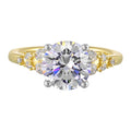 14Kt White Yellow Semi Mount 1/3Ctw For 2Ct Round Center - W5731RN200SM-4YWB