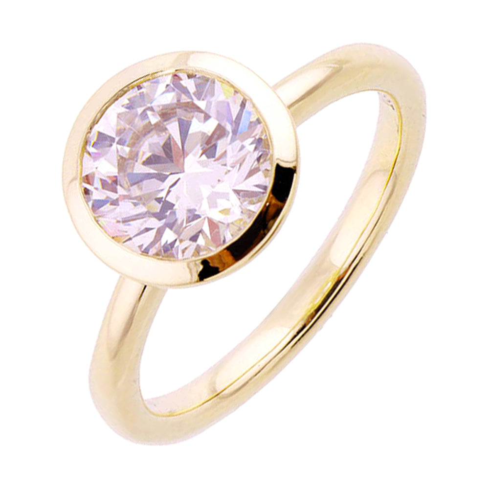 14Kt Yellow Semi Mount For 2Ct Round Center - W6190RN200SM-4Y