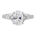 14Kt White Semi Mount 1/3Ctw For 2Ct Oval Center - W6241ON200SM-4WB