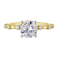 14Kt White Yellow Semi Mount 1/4Ctw For 1 1/2Ct Round Center - W6251RN150SM-4YWB