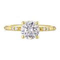 14Kt Yellow Semi Mount 1/6Ctw For 1 1/2Ct Round Center - W6261RN150SM-4YB