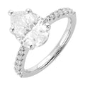 14Kt White Semi Mount 1/4Ctw For 2Ct Pear Center - W6272SN200SM-4WB