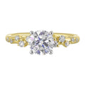 14Kt White Yellow Semi Mount 1/5Ctw For 2Ct Round Center - W6311RN200SM-4YWB