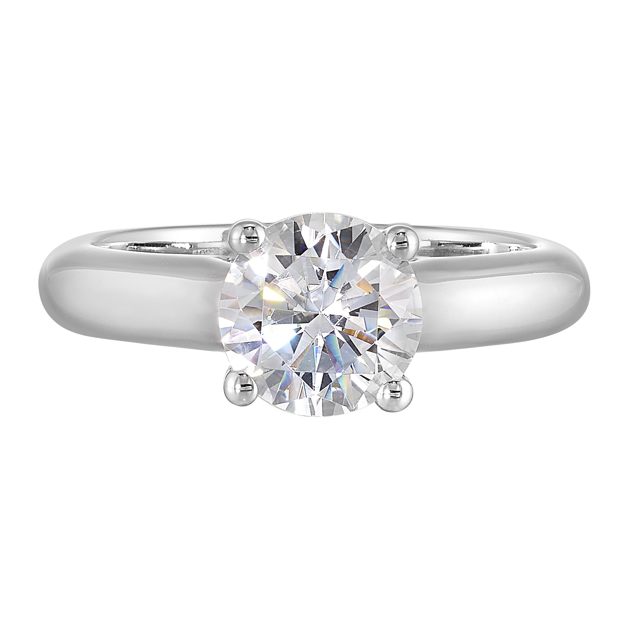 14Kt White Semi Mount 1/20Ctw For 1 1/2Ct Round Center - W6340RN150SM-4WB