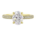 14Kt White Semi Mount 3/8Ctw For 2Ct Oval Center - W6361ON200SM-4YB