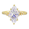 14Kt Yellow Semi Mount 1/6Ctw For 2Ct Maquise Center - W6371MN200SM-4YB