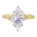 14Kt White Yellow Semi Mount 1/6Ctw For 2Ct Marquise Center - W6371MN200SM-4YWB