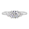 14Kt White Semi Mount 1/2Ctw For 1Ct Round Center - W6401RN100SM-4WB