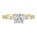 14Kt White Yellow Semi Mount 1/2Ctw For 1Ct Round Center - W6411RN100SM-4YWB