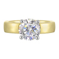 14Kt White Yellow Semi Mount 1/10Ctw For 2Ct Round Center - W6560RN200SM-4YWB