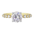 14Kt White Yellow Semi Mount 3/8Ctw For 2Ct Round Center - W6601RN200SM-4YWB