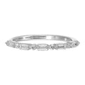 Baguettes and round diamonds dance in a dazzling duet around this band, set half the way around with comfort fit inside. - WBD2931RN100-4WB