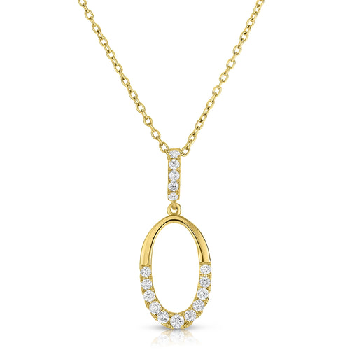 .34 ctw Oval Diamond Pendant
