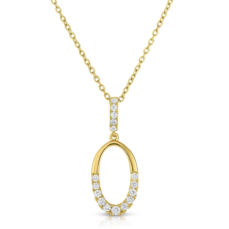 .34 ctw Oval Diamond Pendant