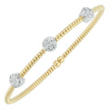 18KY .30CTW 3 STATION DIAMOND BRACELET