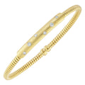 18KY Flexible Satin Finish Diamond Bracelet