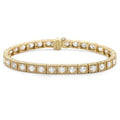 18KY Engraved Diamond Bracelet