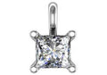 0.46 Carat Princess Cut Diamond Pendant