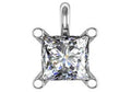 0.54 carat Princess Cut Diamond Pendant
