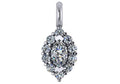14K White Gold Marquise Diamond Necklace