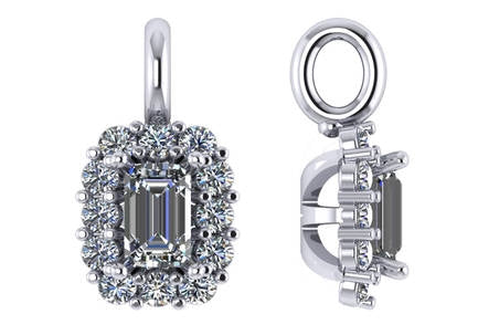 0.45 Radiant Cut Diamond Pendant