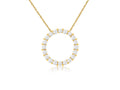 14K Yellow Gold 0.25ct Diamond Circle Pendant