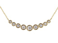 14K Yellow Gold 0.50ct Bezel Curve Diamond Necklace