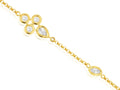 14K Yellow Gold Diamond Bezel Station Bracelet 0.30 CTW