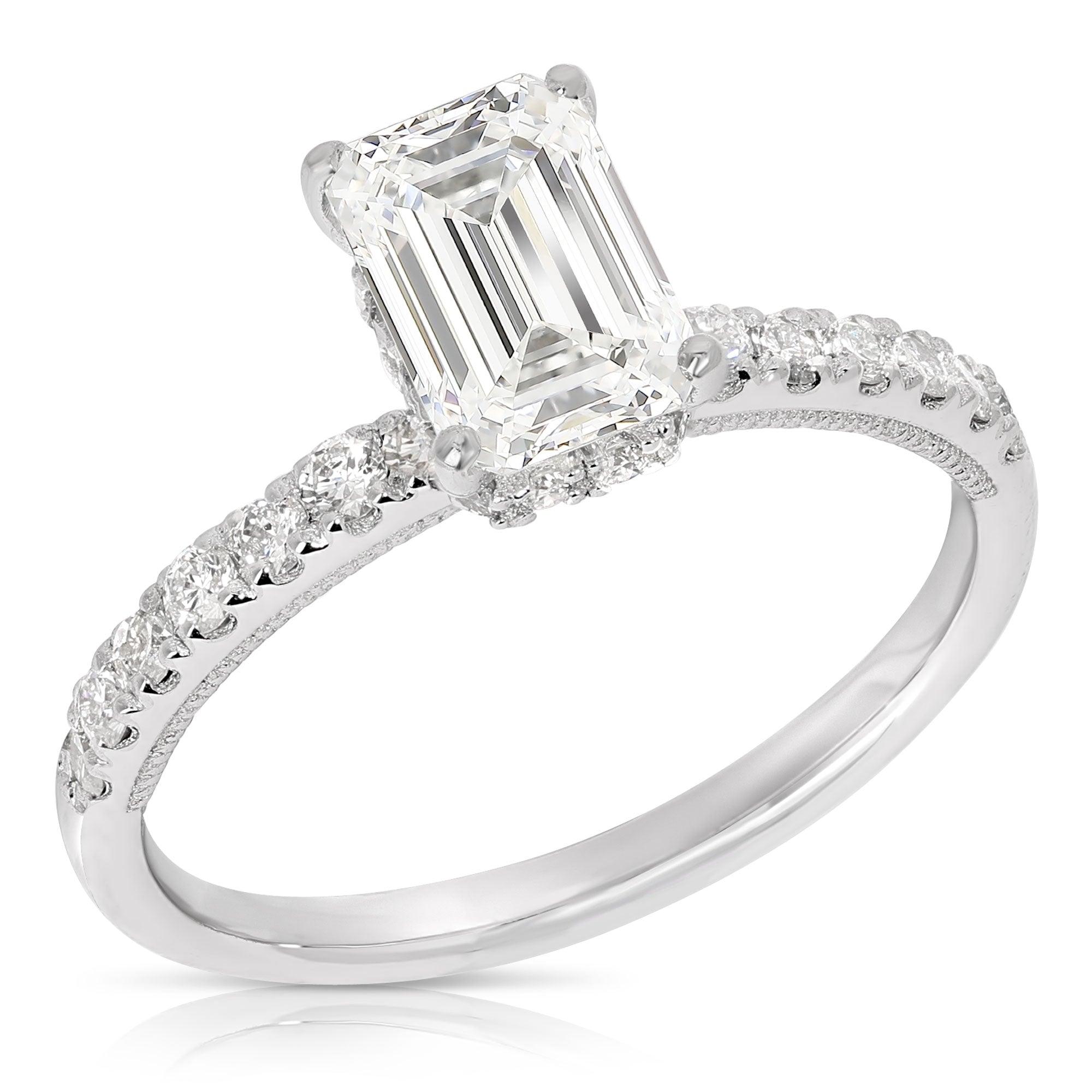 1.91ctw Emerald Cut Lab Grown Diamond Ring