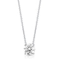 Sparkling 3 CTW Lab Grown Solitaire Pendant 14KW