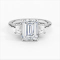 2.54 ctw Emerald & Trapeze Lab Grown 3-Stone Ring
