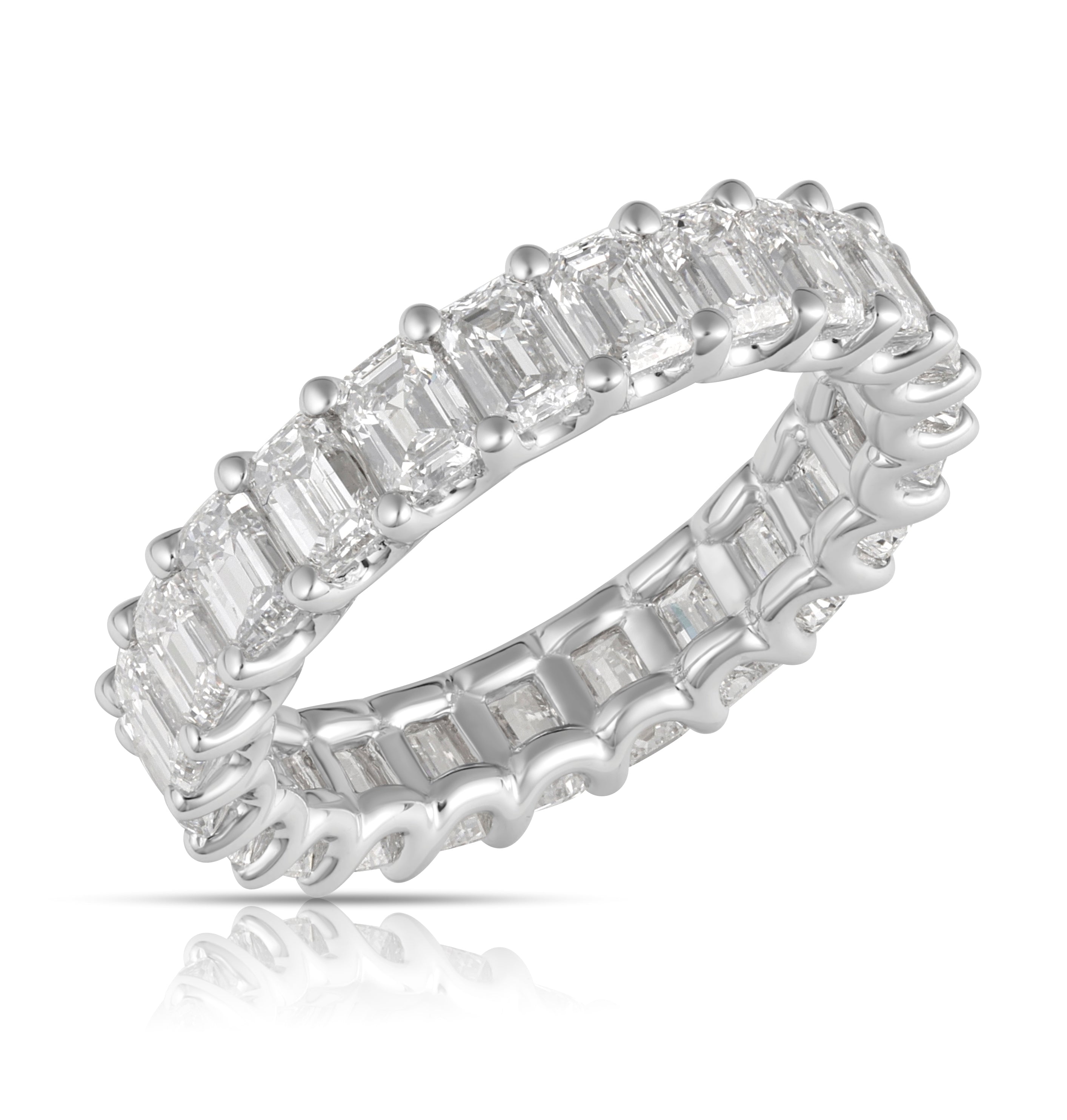 2.67ctw Lab Grown Emerald Cut Diamond Eternity Ring