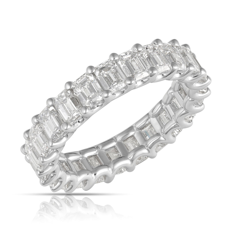 2.67ctw Lab Grown Emerald Cut Diamond Eternity Ring