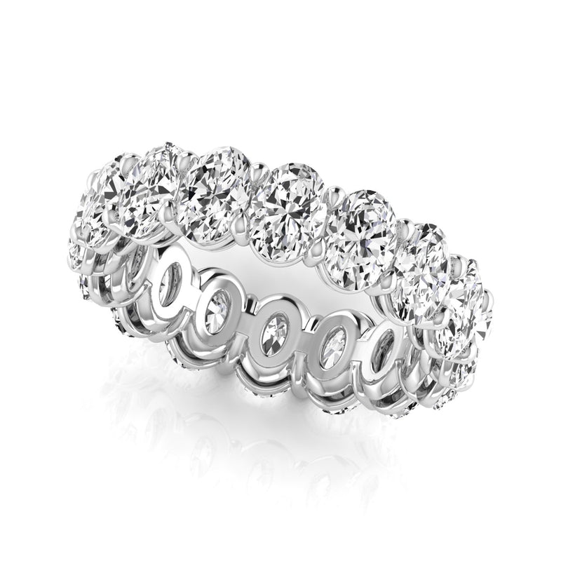 2.30ct Oval Lab Grown Diamond Eternity 14KW